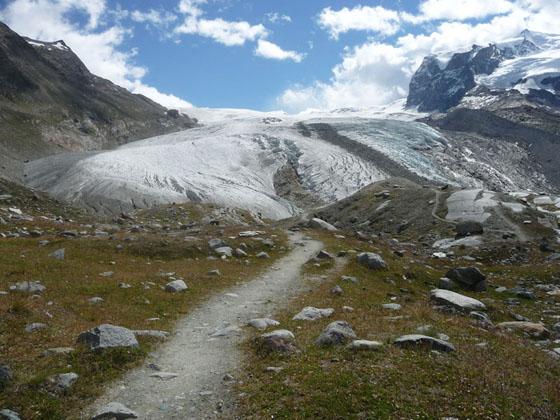 Approaching the Gorner Glacier Viewpoint