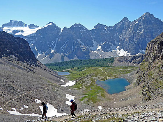 Valley of the Ten Peaks from Sentinel Pass 