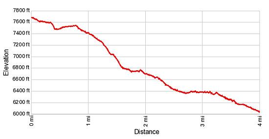 Elevation Profile - Hannig to Saas Fee