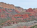 View of Bear Mountain rising above Boynton and Fay Canyon