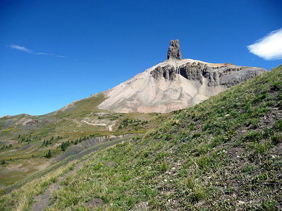 View of Lizard Head from near the top of the Cross Mountain trail 