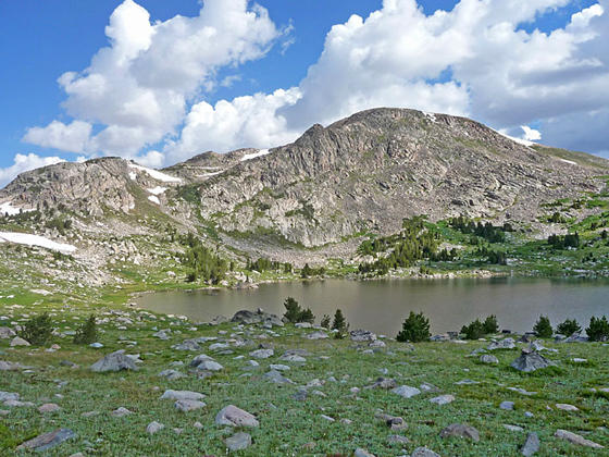 Upper Sheepherder Lake and Peak 11,701-ft.