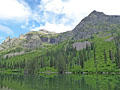 Mt. Brown towering above Snyder Lake