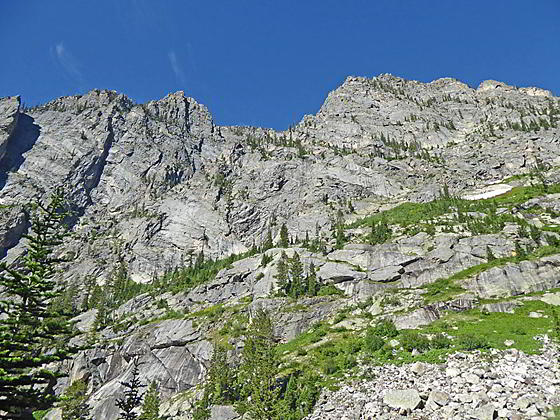 Walls towering above Death Canyon