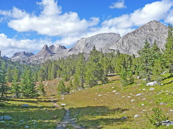 Pyramid Peak, Mt. Hooker, Tower Peak and Bonneville Peak