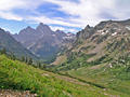 Tetons from the trail to Paintbrush Divide