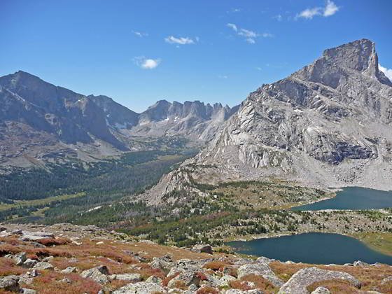 Lizard Head Peak, Bear Lake, Cirque of the Towers and Lonesome Lake